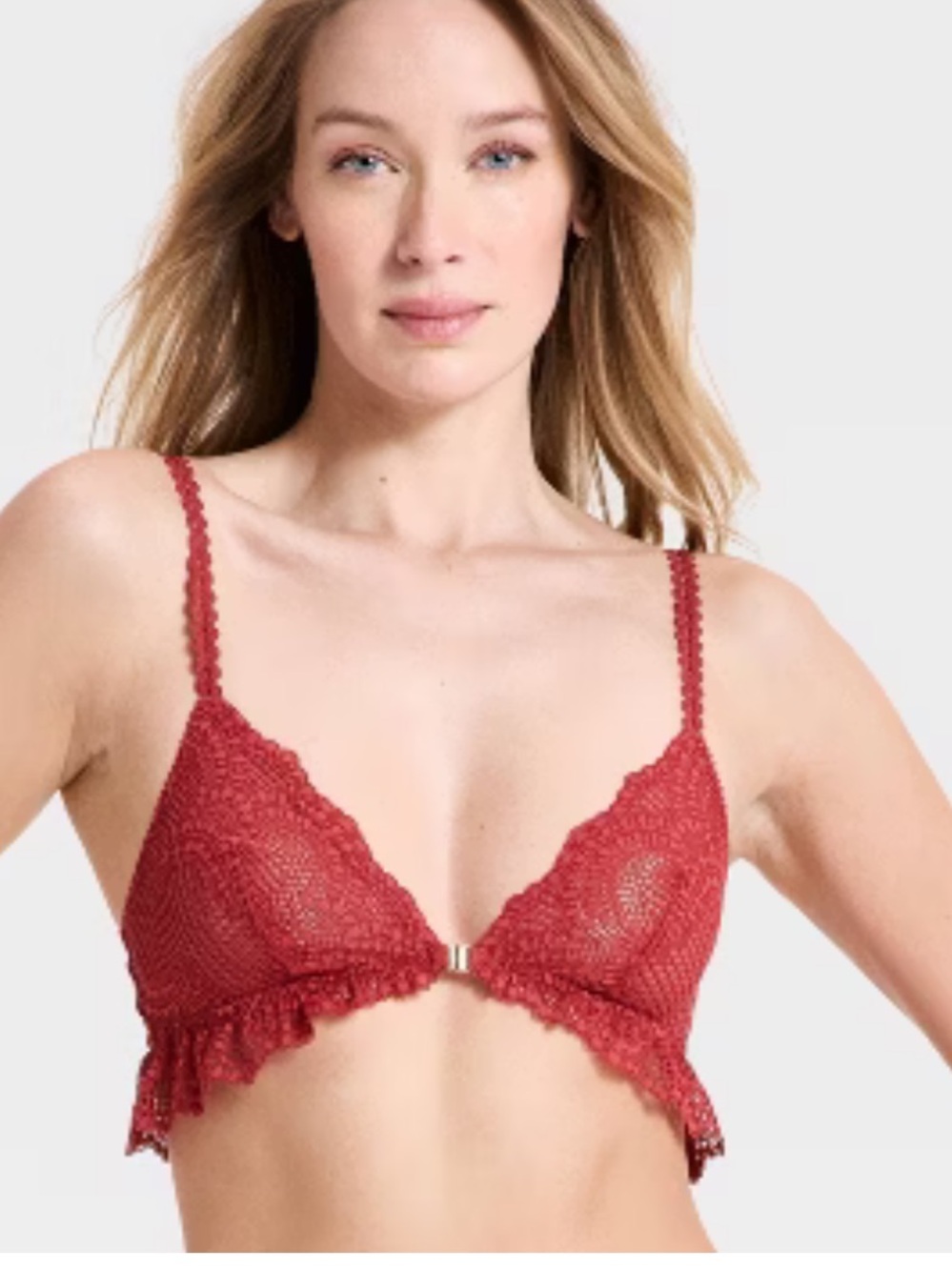 Women's Front Close
Lace Bralette - Auden berry new